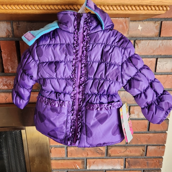 Pink Platinum Puffer Jacket - Picture 1 of 7